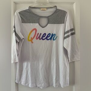 Bobbie Brooks Women's “Queen" Football Tee size 1X
